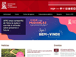 Tela do Portal da UFPE